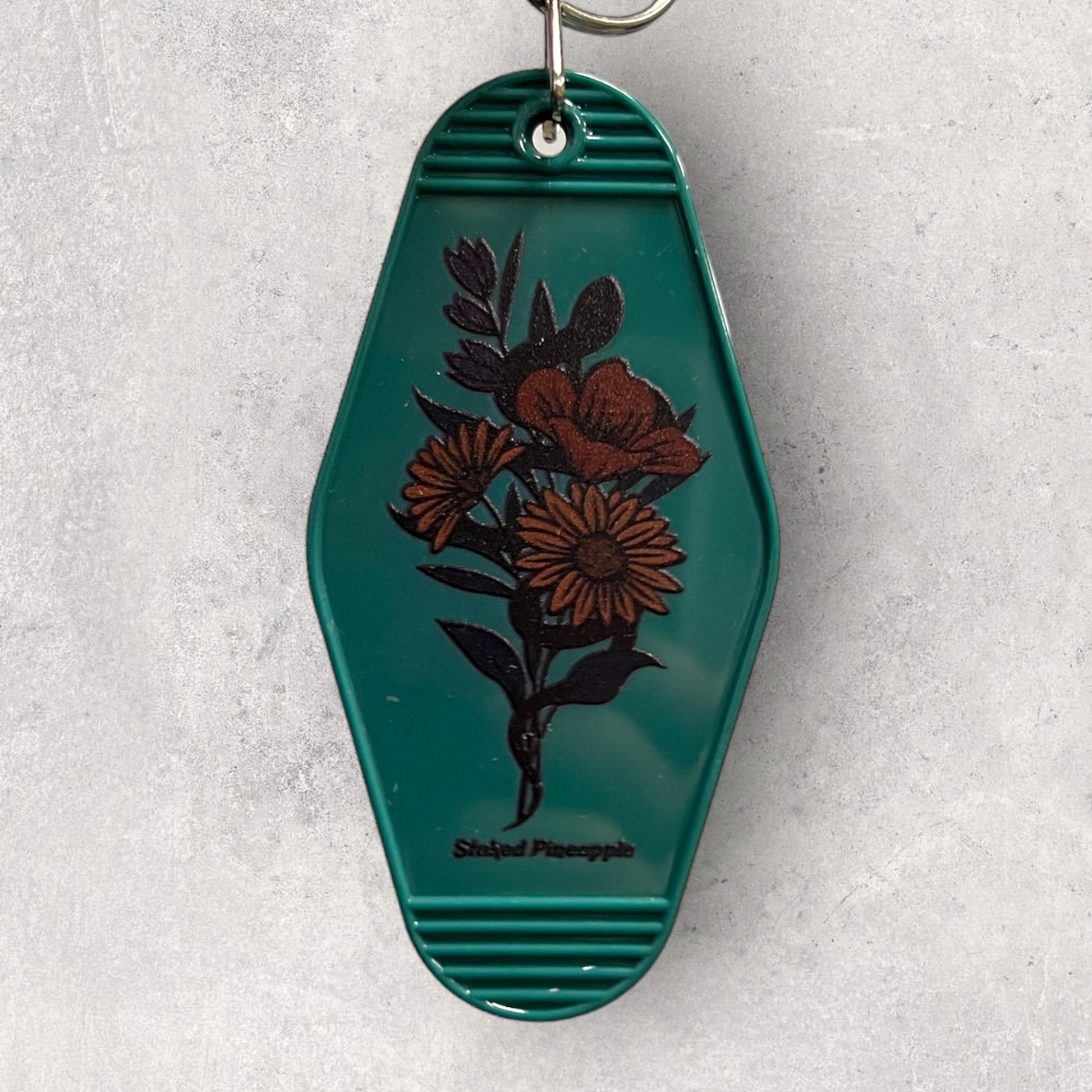 Floral Snake Motel Keychain