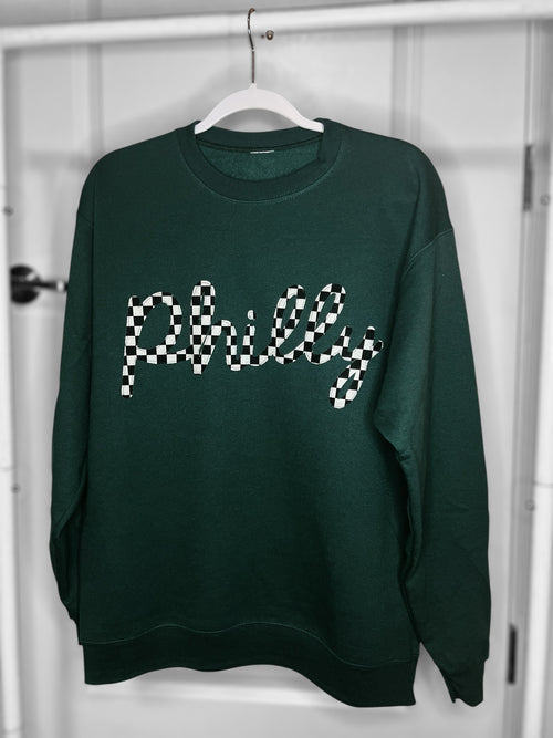 Checkered Philly Crew Neck - Preorder: Ships 10/31