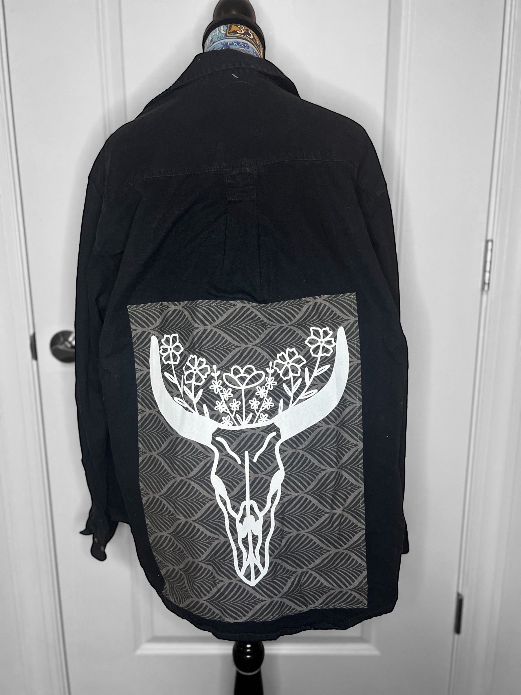 Upcycled Jean Shirt - Medium