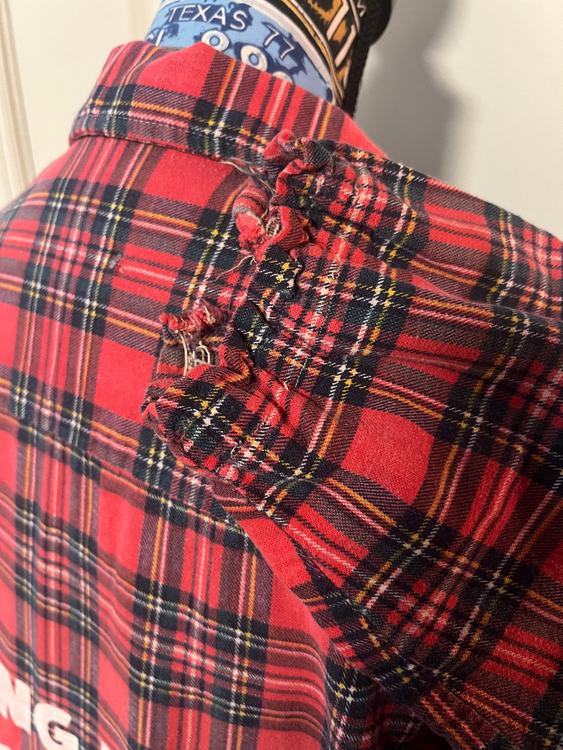 Upcycled Flannel  - XL - elastic sleeve cuffs